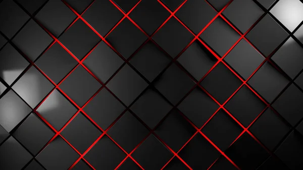 Ilustracja nowoczesny tło szare i czerwone kwadraty — Zdjęcie stockowe