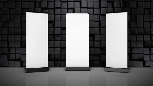 bantlama için üç boş toplaması örnekler. 3D render illüstrasyon