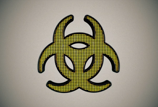 Bio Hazard Logo Symbol Render Illustration — Stockfoto