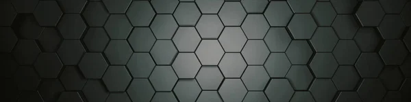 Hexagons Grijs Achtergrond Textuur Illustratie Weergave — Stockfoto