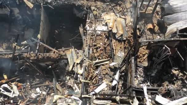 Santiago Chile 2019 November Drone Take Back Day Fire Consumed — Stock videók