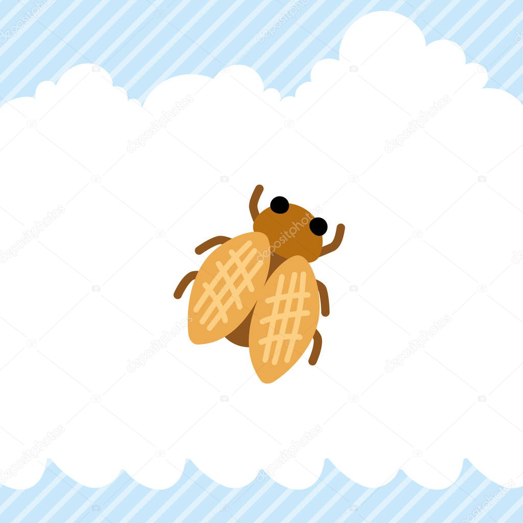 Ilustration of a cute cicada.