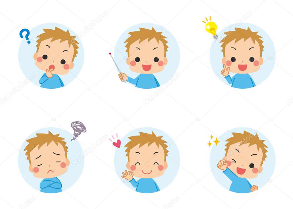 Illustration of a child expressing thoughts and emotions.