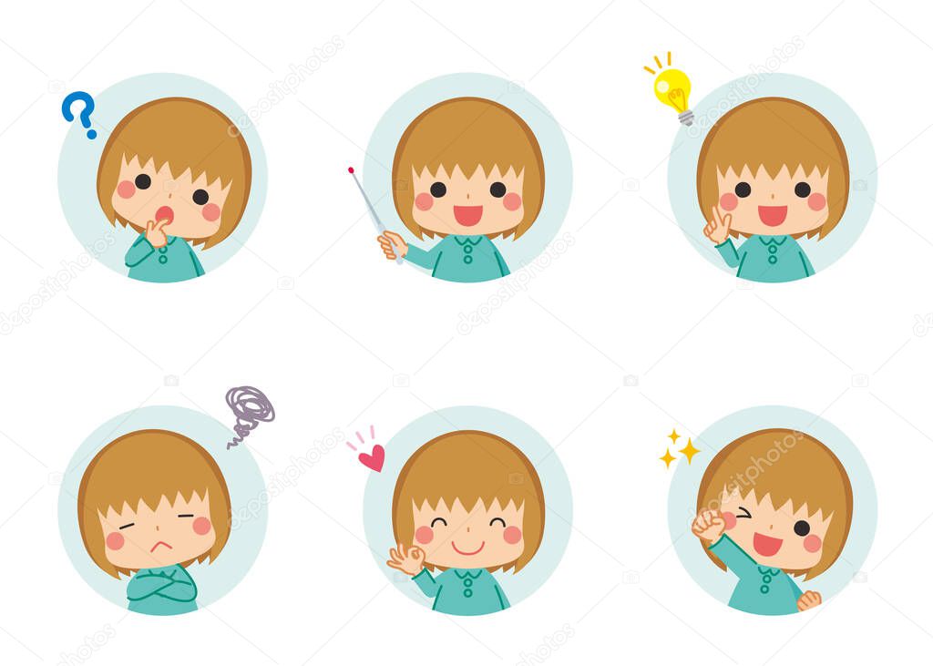 Illustration of a child expressing thoughts and emotions.