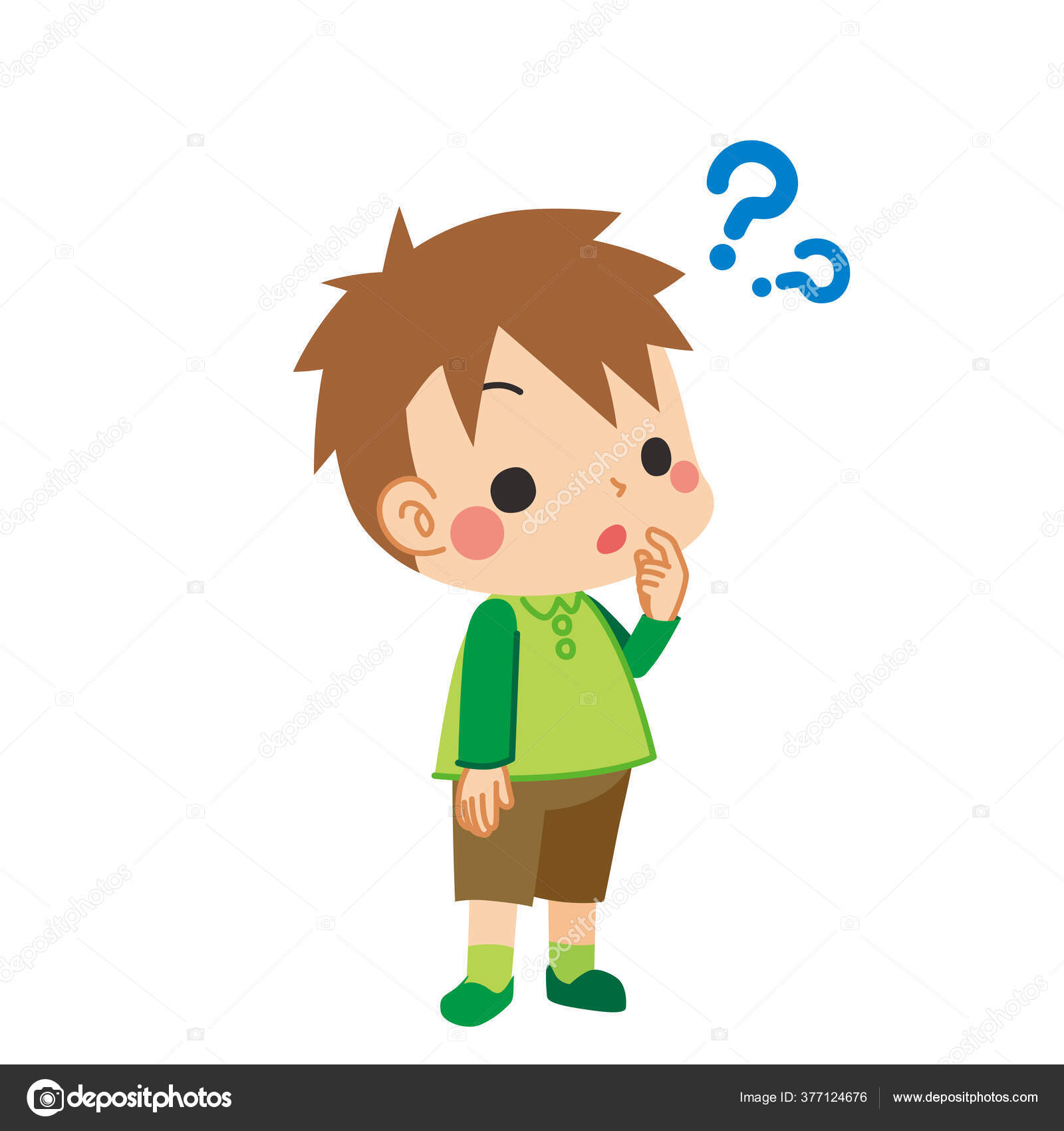 Illustration Little Boy Thinking Stock Vector Image by ©PocoPokota #377124676 Illustration Little Boy Thinking Stock Vector Image by ©PocoPokota #377124676