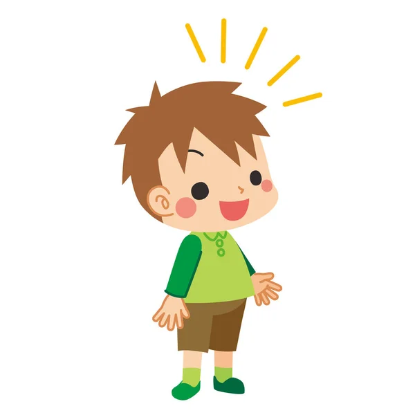 Ilustración Niño Lindo Feliz — Vector de stock