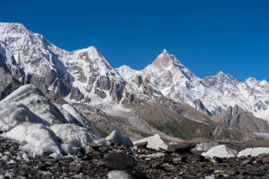 Masherbrum dağ tepe Baltoro buzul, K2 trek ile