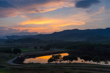 Chiang Rai, Tayland için güzel gün batımı