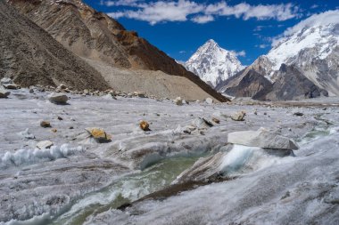 K2 dağ, Pakistan önünde küçük kanal