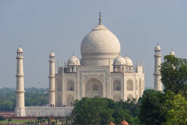 Taj Mahal, Landmark Agra bir sabah, Agra şehir, Hindistan