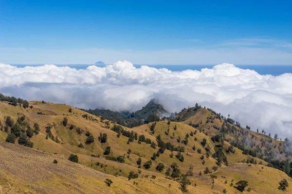 Beau paysage volcanique de Rinjani, Lombok, Indonésie — Photo