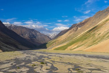 Güzel dağ manzarası Zanskar vadi, Jammu Keşmir, içinde ben