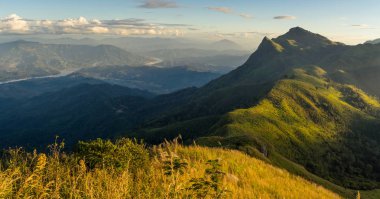 Panoramik Pha Tang gün batımında, Chiang Rai, Tayland