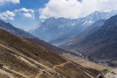 Lumde Köyü, Everest bölgesi, Nepal Üstten Görünüm