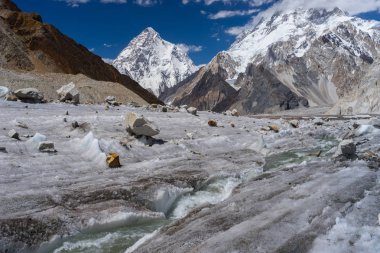 K2 dağ, Pakistan önünde küçük kanal