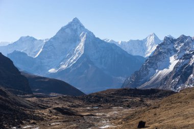 Ama Dablam dağ tepe bir sabah, Everest bölgesi, Nepal