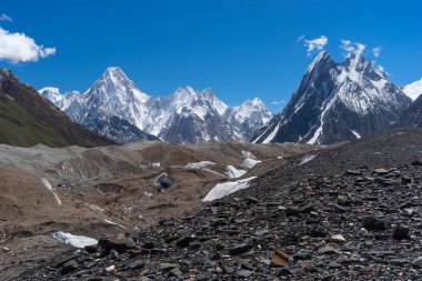 Gasherbrum massif ve Baltoro buzul, K2 trek, Pakistan