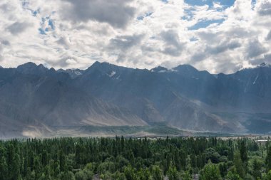 Manzara Skardu Köyü yaz, Gilgit Baltistan, Pakista