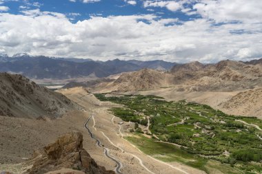 Manzara Leh City yaz veya yeşilimsi sezon, Leh, Ladakkh, 