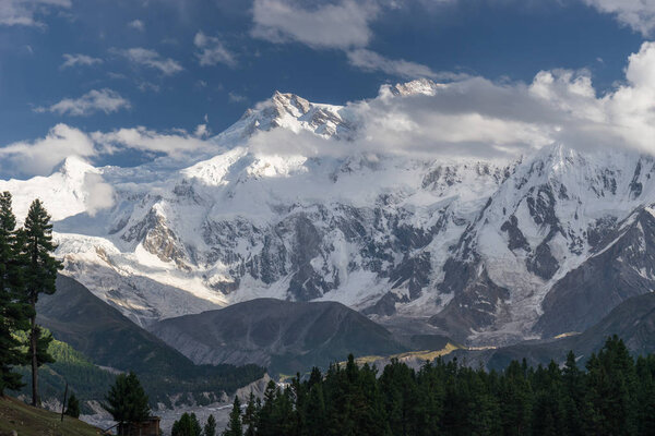 Горный массив Нанга Парбат на Сказочном лугу, Чилас, Гилгит Бал
