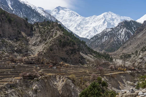 Nanga Parbat, dünyanın sekizinci en yüksek dağ, Himalaya aralığı, Chi — Stok fotoğraf