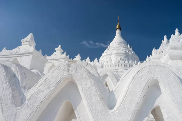 Hsinbyume Paya beautiful white monastery in Mingun city, Mandala — Stock Photo, Image