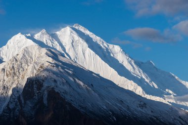 Rakaposhi snow mountain peak at Hunza valley, Gilgit Baltistan,  clipart