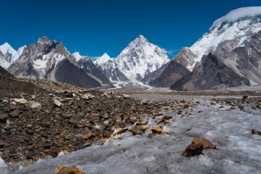 K2 mountain peak, second gifhest peak in the world, Karakorum, P clipart