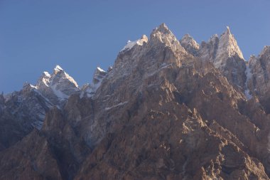 Passu cathedral mountain peak in a morning, Gilgit Baltistan, Pa clipart