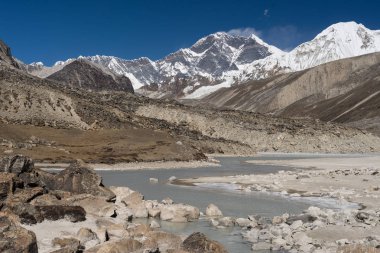 Everest dağ tepe Gölü, Mera bölge, Nepal dondurma arkasında