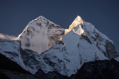 Kangtega dağın en yüksek bir sabah Sunrise, Himalaya dağ r