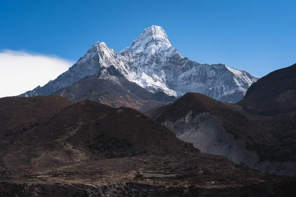 Ama Dablam mountain peak, most famous peak in Everest region in