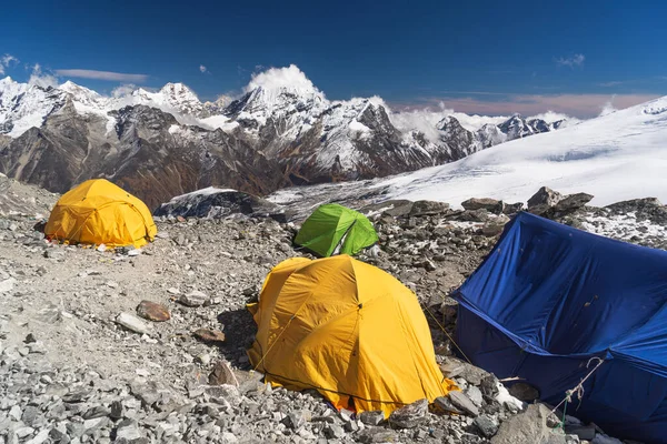 Mera Gipfel Hochlager Umgeben Vom Himalaya Gebirge Der Mera Region — Stockfoto