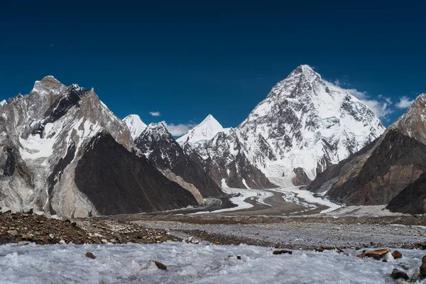 Pico Montaña Segundo Pico Montaña Mundo Cordillera Karakoram Gilgit Jalá — Foto de Stock