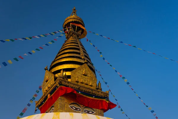 Swayambhunath Stupa Apentempel Kathmandu Hoofdstad Nepal Azië — Stockfoto