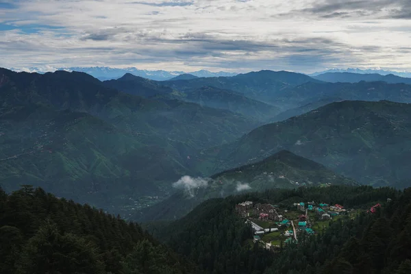 Górski Alpejski Krajobraz Shimla Himalaya Pasmo Górskie Północnych Indii Azja — Zdjęcie stockowe