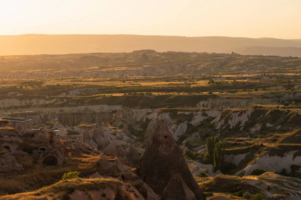 Hermoso Paisaje Meseta Capadocia Amanecer Mañana Región Anatolia Central Turquía — Foto de Stock