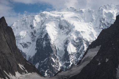 Snow mountain peak in Karakoram mountain range view from Patundas trekking, Gilgit Baltistan, Pakistan, Asia clipart