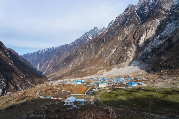 Himalaya Daki Yeni Langtang Köyü Nepal Asya Sıradağları — Stok fotoğraf