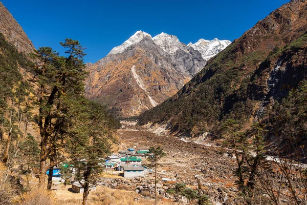 Himalaya Dağları Sırasındaki Mera Tepesindeki Kothe Nin Üst Manzarası Nepal — Stok fotoğraf