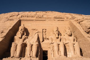 Aswan 'daki Abu Simbel tapınağı, Yukarı Mısır, Afrika