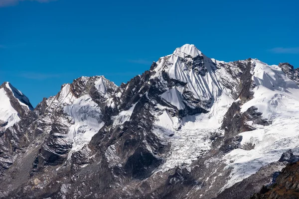 Cima Della Neve Nella Catena Montuosa Dell Himalaya Vista Dal — Foto Stock