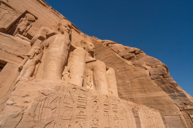 Yukarı Mısır, Afrika 'daki Aswan' daki Abu Simbel tapınağı