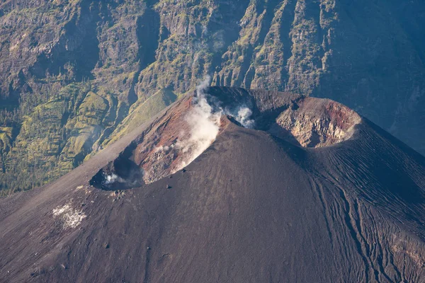 Barujari Actieve Vulkaan Een Deel Van Rinjani Vulkaan Berg Lombok — Stockfoto