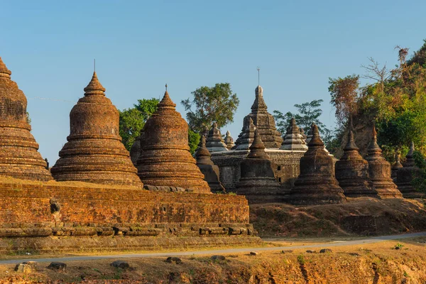 Gamla Buddistiska Tempel Mrauk Antika Stad Rakhine Staten Myanmar Asien — Stockfoto
