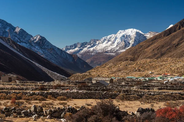 Dingboche Köyü Everest Ana Kampında Yürüyüş Rotası Himalaya Dağları Nepal — Stok fotoğraf