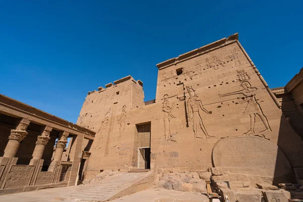 Philae Tempel Bij Nijl Rivier Aswan Stad Opper Egypte Afrika — Stockfoto