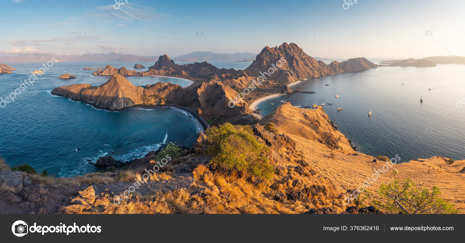 Blick Auf Die Padar Insel  Komodo  Nationalpark 