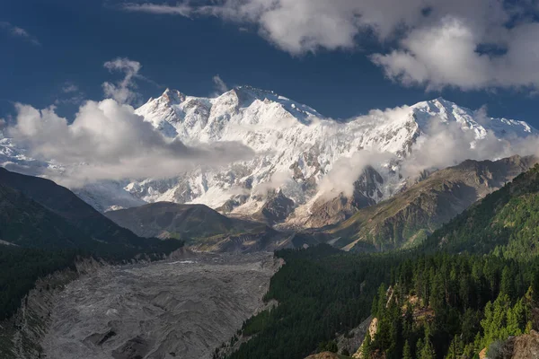 Nanga Parbat Vista Del Pico Montaña Desde Prado Hadas Temporada — Foto de Stock