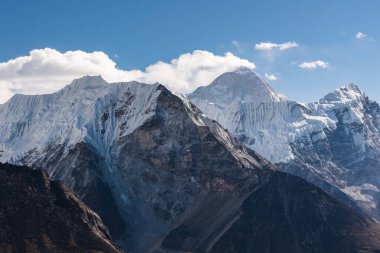 Makalu dağı zirvesi, Chukung Ri bakış açısından dünyanın en yüksek beşinci zirvesi, Himalaya dağları, Nepal, Asya